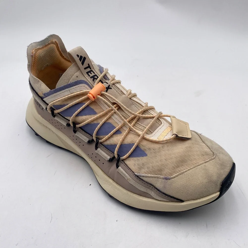 ADIDAS Terrex Voyager 21 Travel Shoes Women 10.5 Mens 9 Tan Purple HQ0978 Hiking
